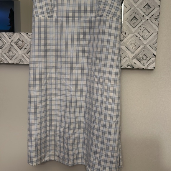 John Galt  for PacSun size small blue and white checked dress - Picture 2 of 4